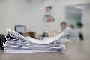 office workplace with documents and papers on table backgroundoffice workplace with documents and papers on table backgroundbusine