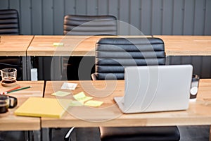 Office workplace with laptop