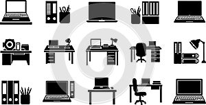 Office and Workspace Icons Set