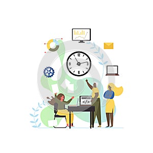 Office workspace, vector flat style design illustration