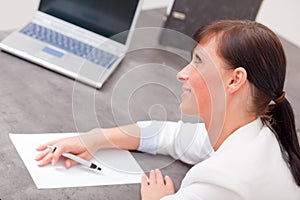 Office write woman
