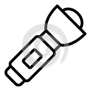 Officer flashlight icon outline vector. Police guard