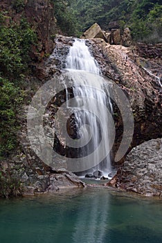 Officer rushed mountain waterfalls photo