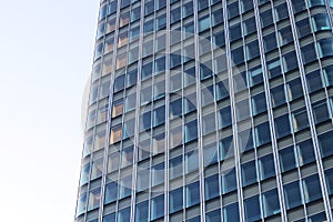 confinement Offices building glass facade in Paris La defense france