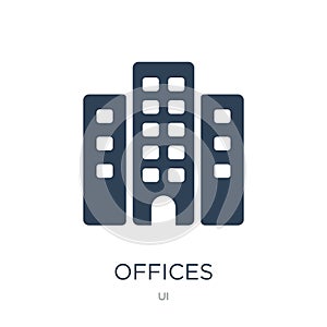 offices icon in trendy design style. offices icon isolated on white background. offices vector icon simple and modern flat symbol