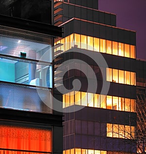 Offices at night
