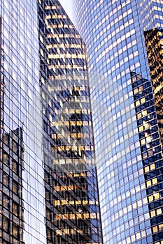 towers glass facades Paris La defense Offices business district photo