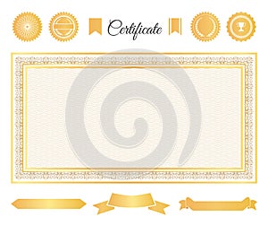 Official Certificate Gold Decorative Elements Set