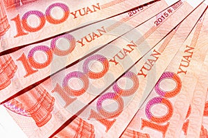 Official chinese currency. One hundred yuan.