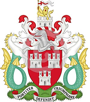 Coat of arms of the METROPOLITAN BOROUGH AND CITY OF NEWCASTLE UPON TYNE, TYNE AND WEAR photo