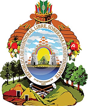 Coat of arms of Honduras photo