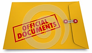 Official Documents Paperwork Envelope Information 3d Illustration