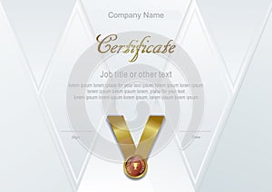 Official elegant certificate