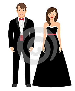 Official evening clothes fashion couple