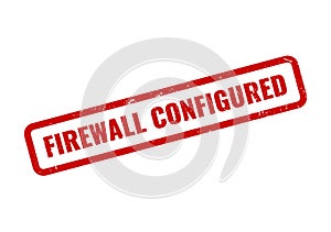Official Firewall Configured Label for Network Security and Data Protection Systems