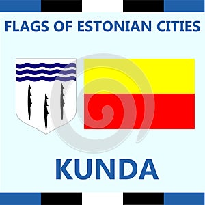 Official Flag of Estonian city Kunda