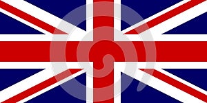 Official flag of United Kingdom of Great Britain and Northern Ireland. UK flag aka Union Jack. Vector illustration