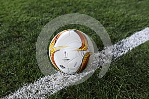 The official game ball of UEFA Europa League game between Qabala