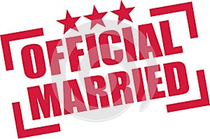 Official married stamp
