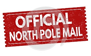 Official north pole mail sign or stamp