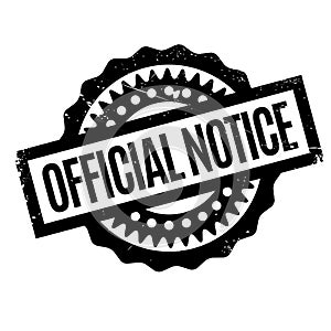 Official Notice rubber stamp