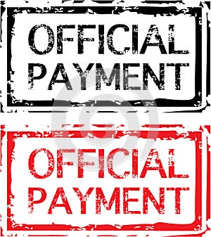 Official Payment Grunge Stamp Vector