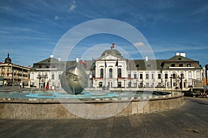 The official presidential palace in Bratislava