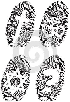 Official religion and fingerprint photo