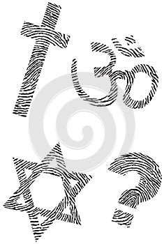 Official religion and fingerprint