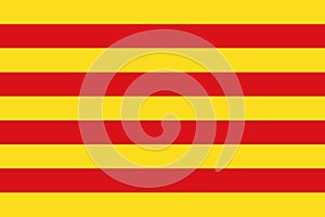 Official vector flag of Catalonia photo