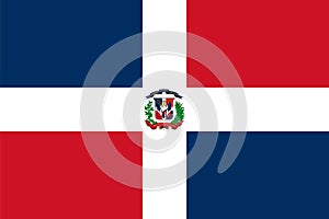 Official vector flag of Dominican Republic