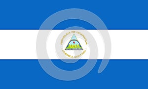 Official vector flag of Nicaragua photo