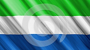 official waving flag of sierra leone, independence day concept, 4K.