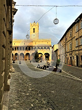 Offida town in Marche region, Italy. Art, history and tourism