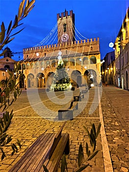 Offida town in Marche region, Italy. Art, history and tourism.