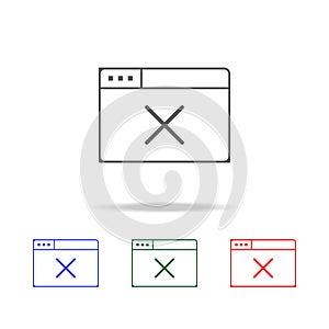 offline browser icon. Elements in multi colored icons for mobile concept and web apps. Icons for website design and development, a