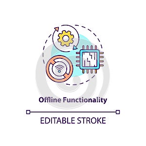 Offline functionality concept icon