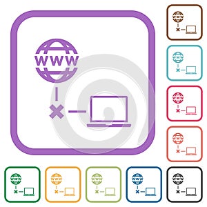 Offline laptop simple icons