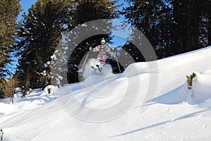 Offpiste skiing photo