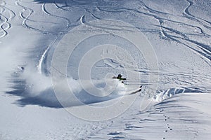 Offpiste skiing photo