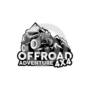 Offroad adventure 4x4 logo vector