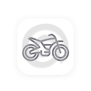 Offroad bike line icon, motorcycle vector