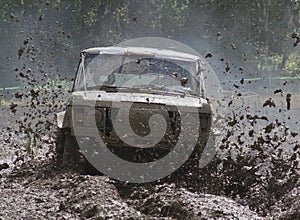 Offroad car driving photo
