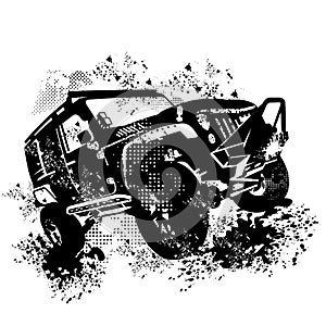 Offroad Jeep Grunge Effect photo