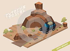 Offroad Car Isometry