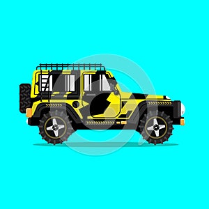 Offroad car vector illustration. Design modern