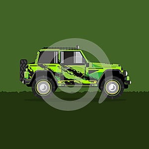 Offroad car,  vector illustration. Design modern