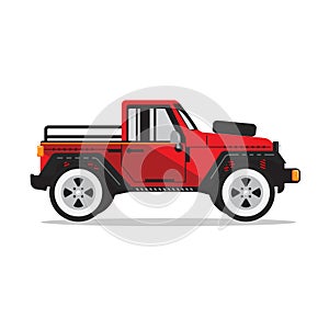 Offroad car,  vector illustration. Design modern. pickup truck