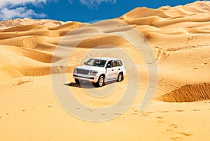 Offroad Jeep safari in the Omani Rub al-Chali Desert