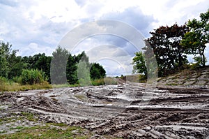 Offroad, natural dirt terrain